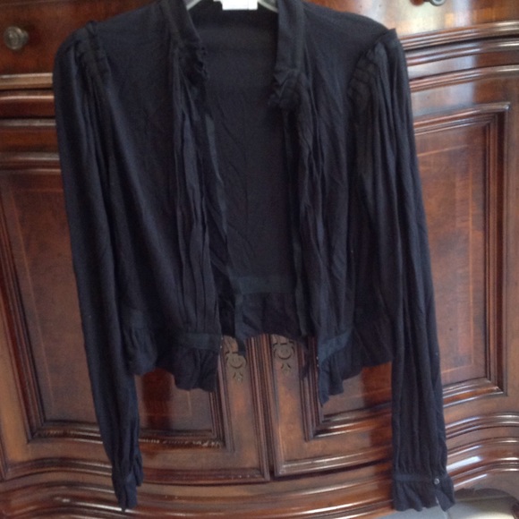 Classy, elegant black top, sweater, cardigan, 6