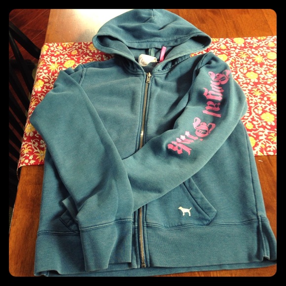 Victoria's Secret Pink zip hoodie sweat shirt.