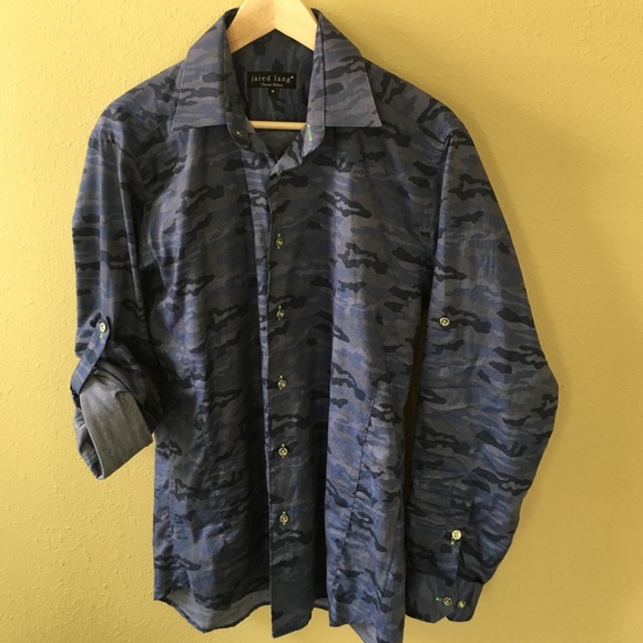 Jared Lang blue camo button down - Picture 4 of 4