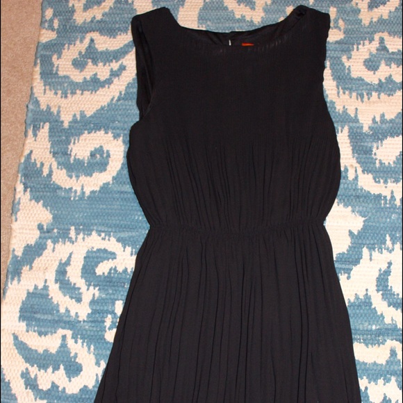 Pleated Black Dress