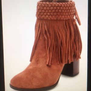 Schutz fringe booties