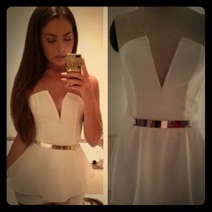 White sexy Romper