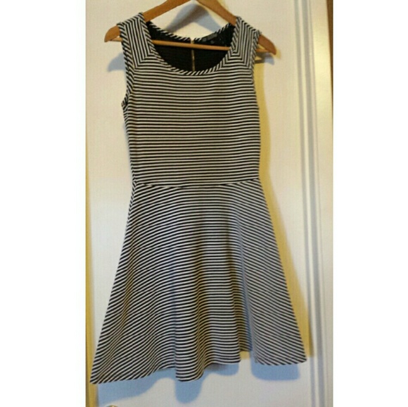 Be Bop Dresses & Skirts - Black and White Striped A line Drees