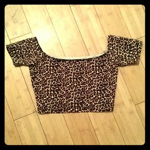 Leopard print crop top