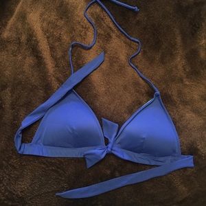 Victoria's Secret blue bikini top, size Large