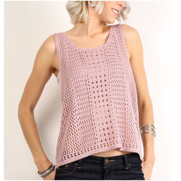 Mauve Crochet Tank - Picture 3 of 3