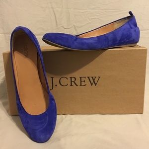 SALE! J. Crew Blue Suede Cece Flats