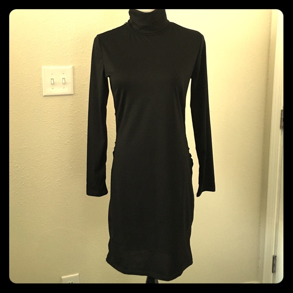 Backless black dress
