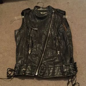 Guess leather vest