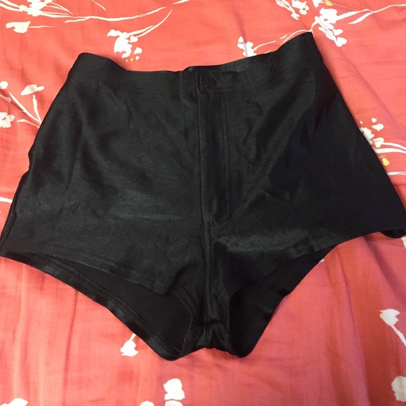 American Apparel black disco shorts