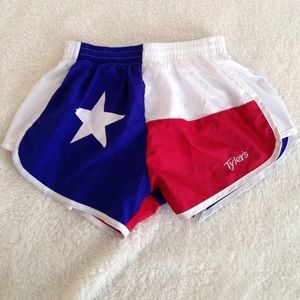 Texas flag athletic shorts.