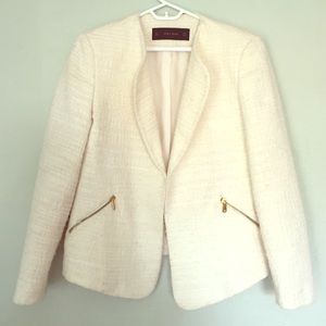 Zara Cream-Colored Blazer-- great condition!