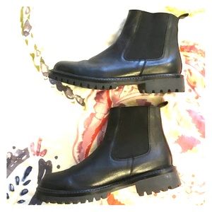 Silence + Noise Black Leather Boots