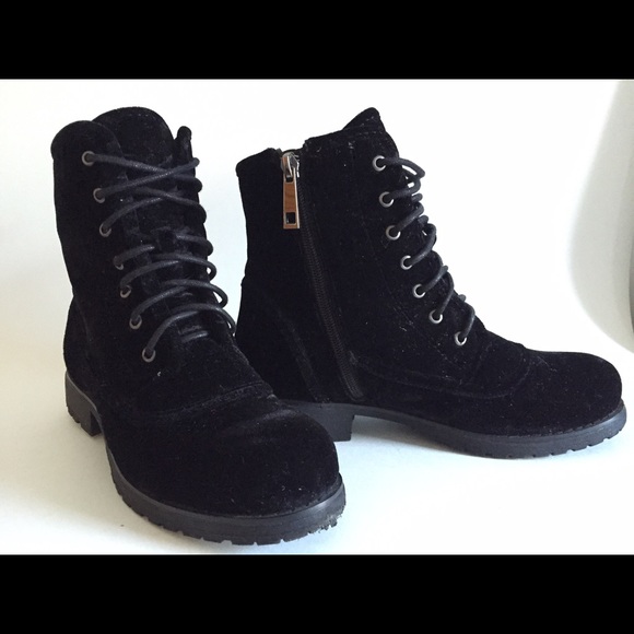 Velvet Combat Boots (Women's size 7)