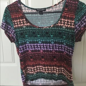 Bohemian tribal print top