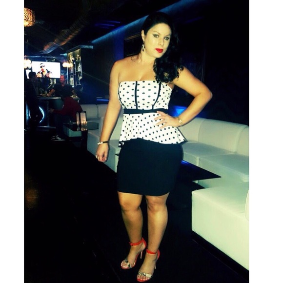 Beautiful Peplum polka dot dress