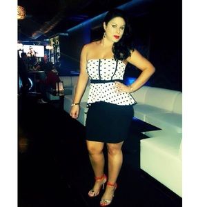 Beautiful Peplum polka dot dress