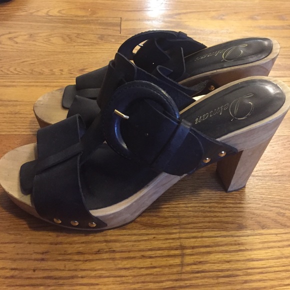 Delman wedge clogs