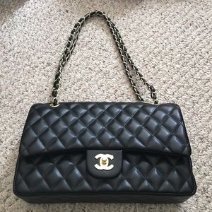 Chanel black flap bag