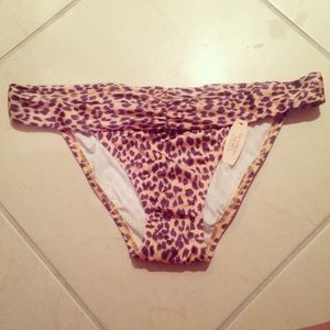 Leopard Print Shimmer Bikini Bottoms