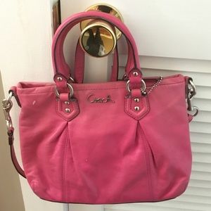 Pink Coach cross body bag
