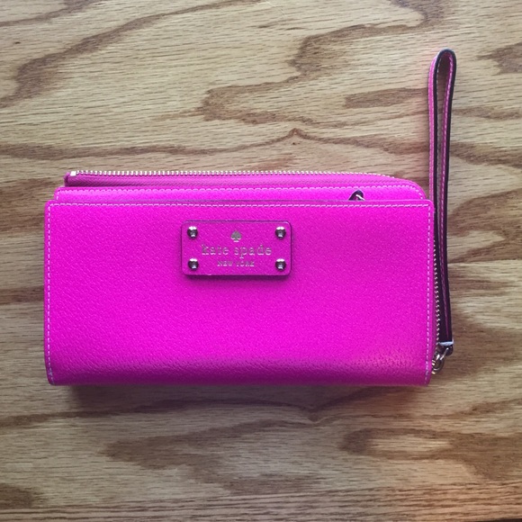 Hot pink Kate Spade wallet/wristlet