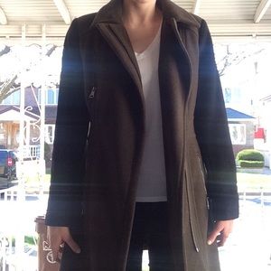 Andrew Marc / Paula Loden Green + Black Wool Coat