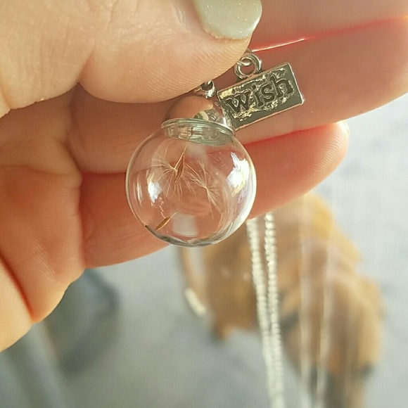 FINAL PRICE New clear bulb dandelion seed necklace - Picture 2 of 4