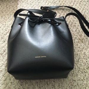 Mansur Gavriel bucket bag mini black flamma