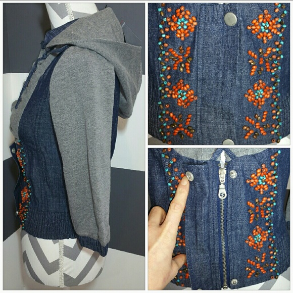 🔥LAST 1🔥Hooded &beaded detail top NWT - Picture 4 of 4