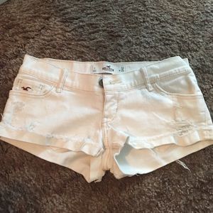White hollister jean shorts