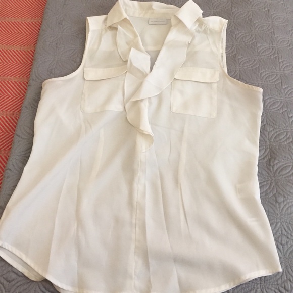 Ivory sleeveless blouse