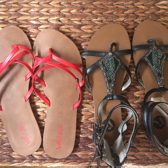 Volcom and Report Sandals sz 7/8