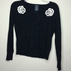 Black, Sugar Skull Cardigan