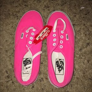 NWT HOT NEON PINK VANS