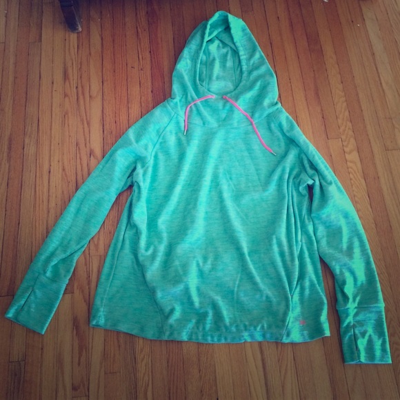 Neon hoodie lukka XL sea foam green EUC