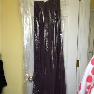LONG CHIFFON PURPLE DRESS