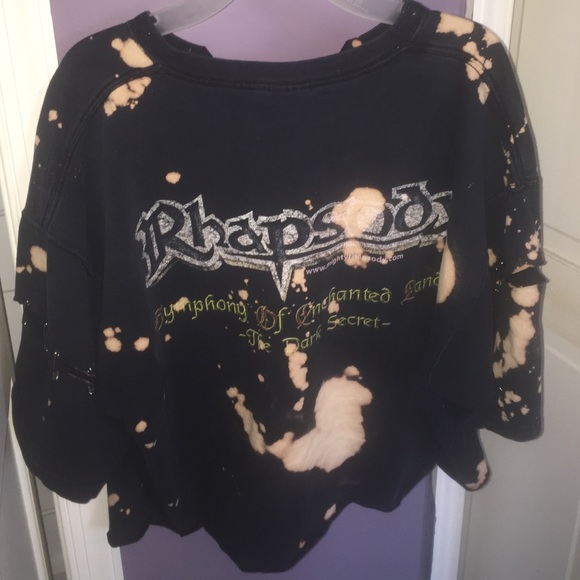 bleached safety pin vintage tee - Picture 2 of 4