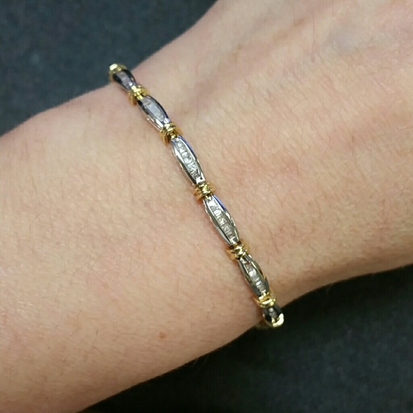 ONE DAY SALE 10k Gold Diamond tennis bracelet