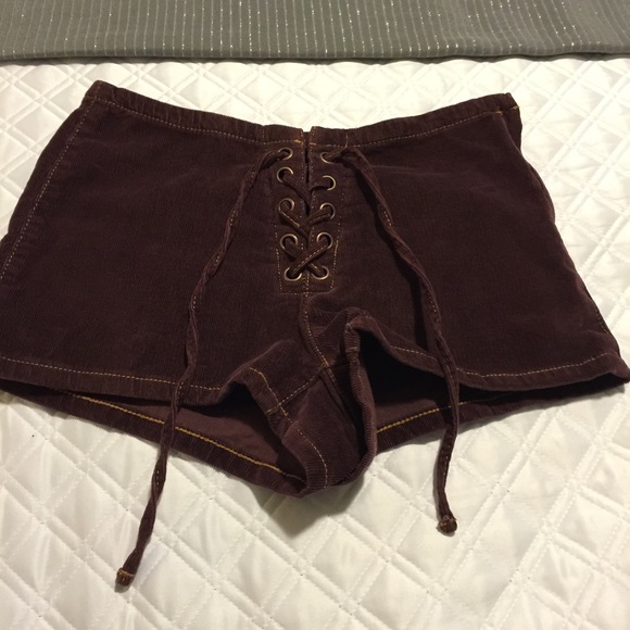 Lace up front shorts