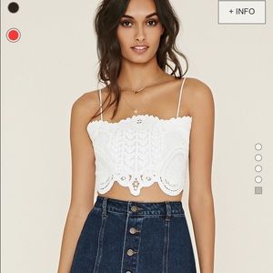 lace sleeveless crop top NEW WITH TAGS