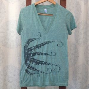 Octopus American Apparel V-neck-$9 bundled