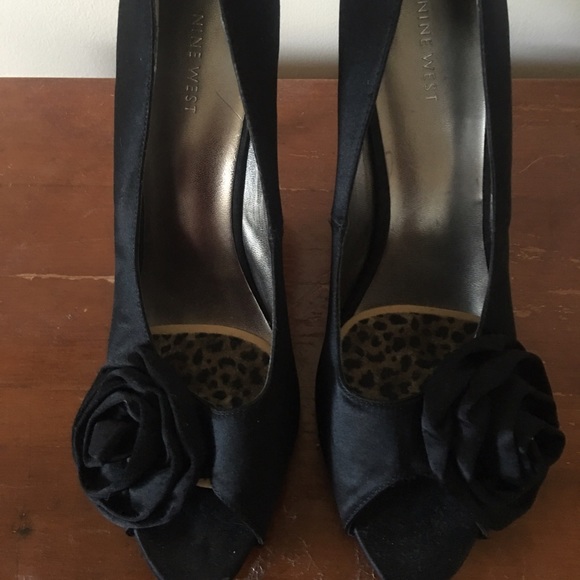 Satin Rose Peep Toe - Picture 2 of 4