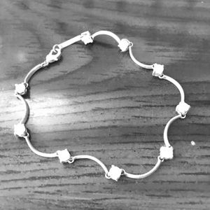 Sold - Bundled silver bracelet with CZ stones.
