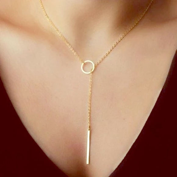 Jewelry - Sexy Bar Circle Gold Chain Necklace Women Fashion