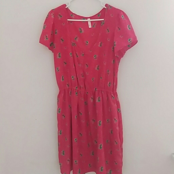 Pink floral sundress