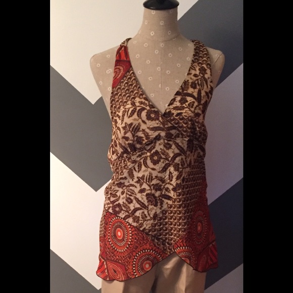 I.N. San Francisco Paisley Bohemian halter top
