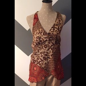 I.N. San Francisco Paisley Bohemian halter top