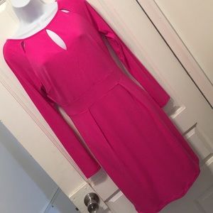 Hot pink body con dress