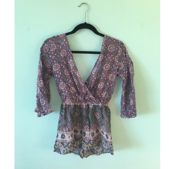 Lavender RVCA Romper - Picture 3 of 4